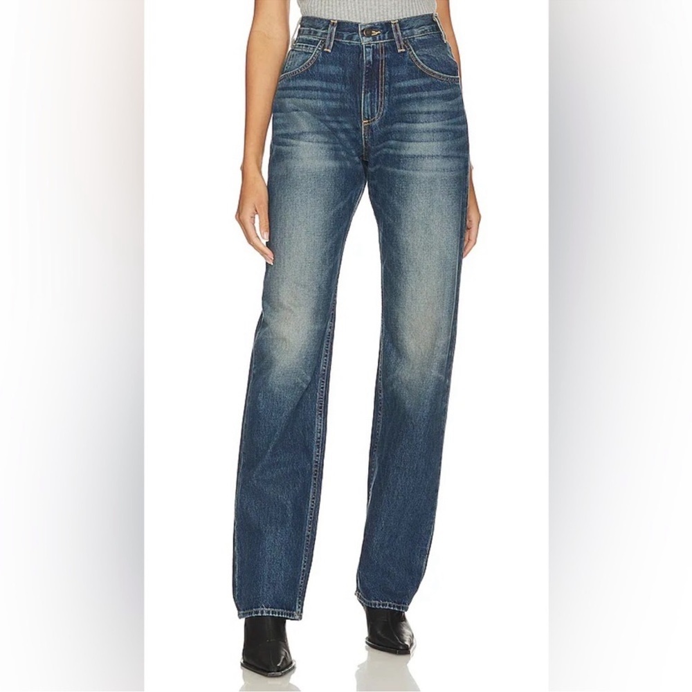 Nili Lotan Medium Blue Relaxed Baggy Taylor Jeans in Simon Wash - Picture 4 of 10